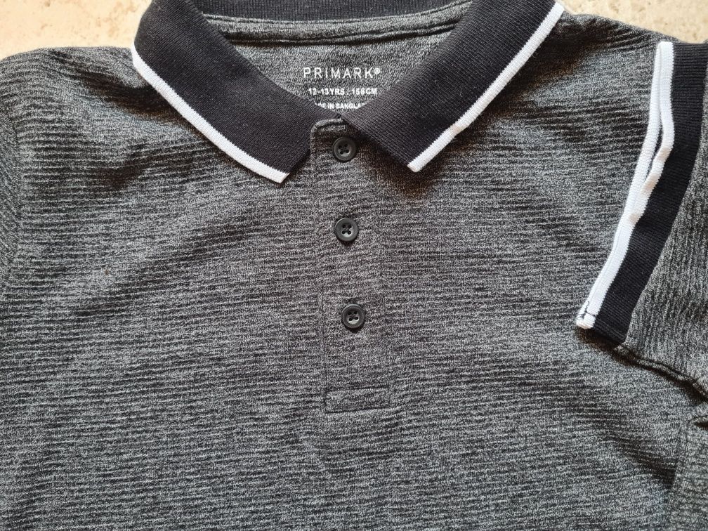 2 Polos de rapaz cinza, 12-13 anos, 158 cm.