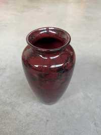 Wazon amfora ceramiczny burgundowy 22cm | vintage