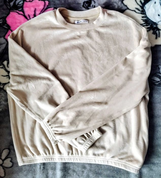 Dres welurowy dla dziewczynki  Sinsay  bezowy