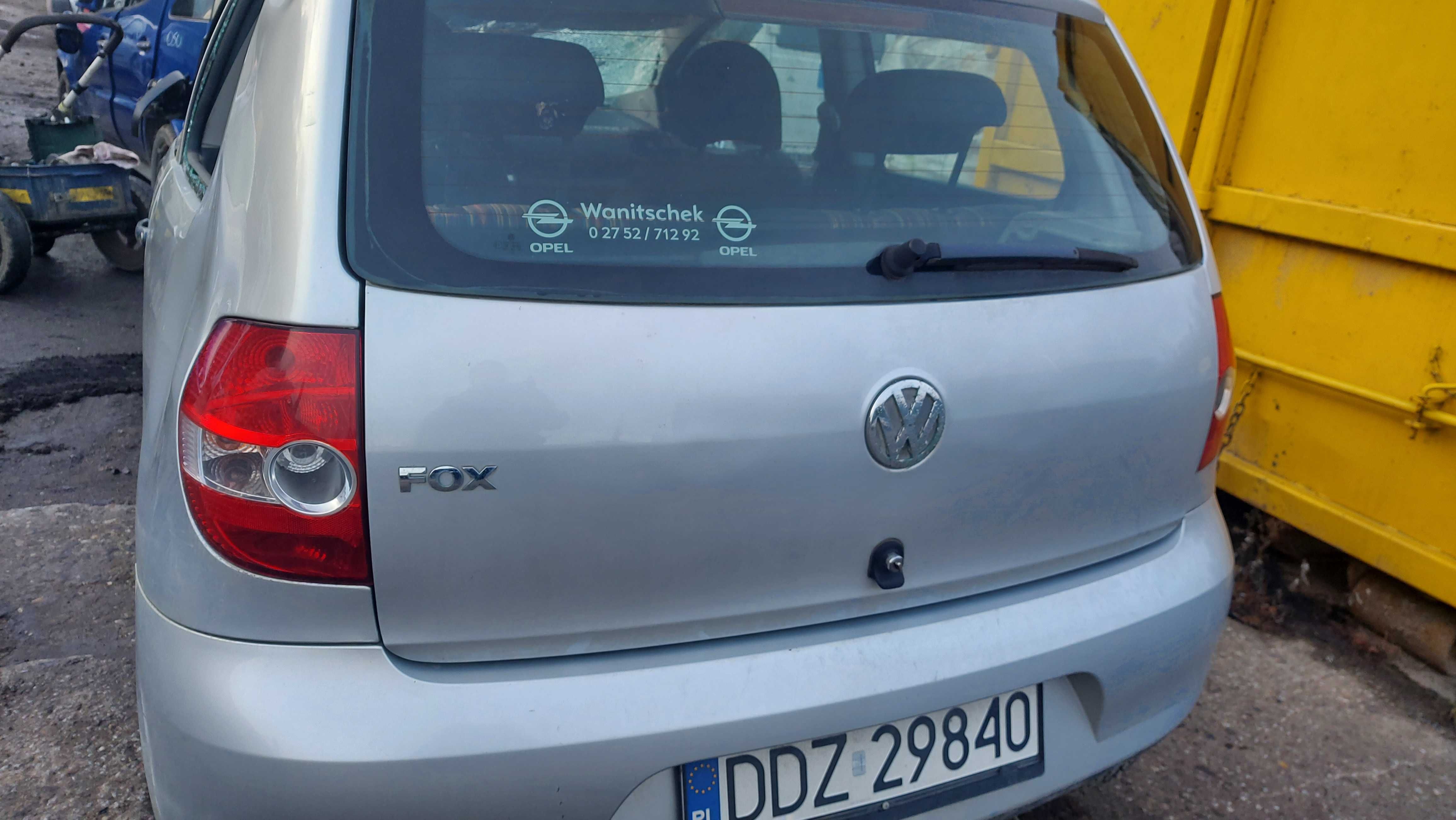 VW Fox 2007' LA7W klapa tylna 3d FV części/transport/dostawa