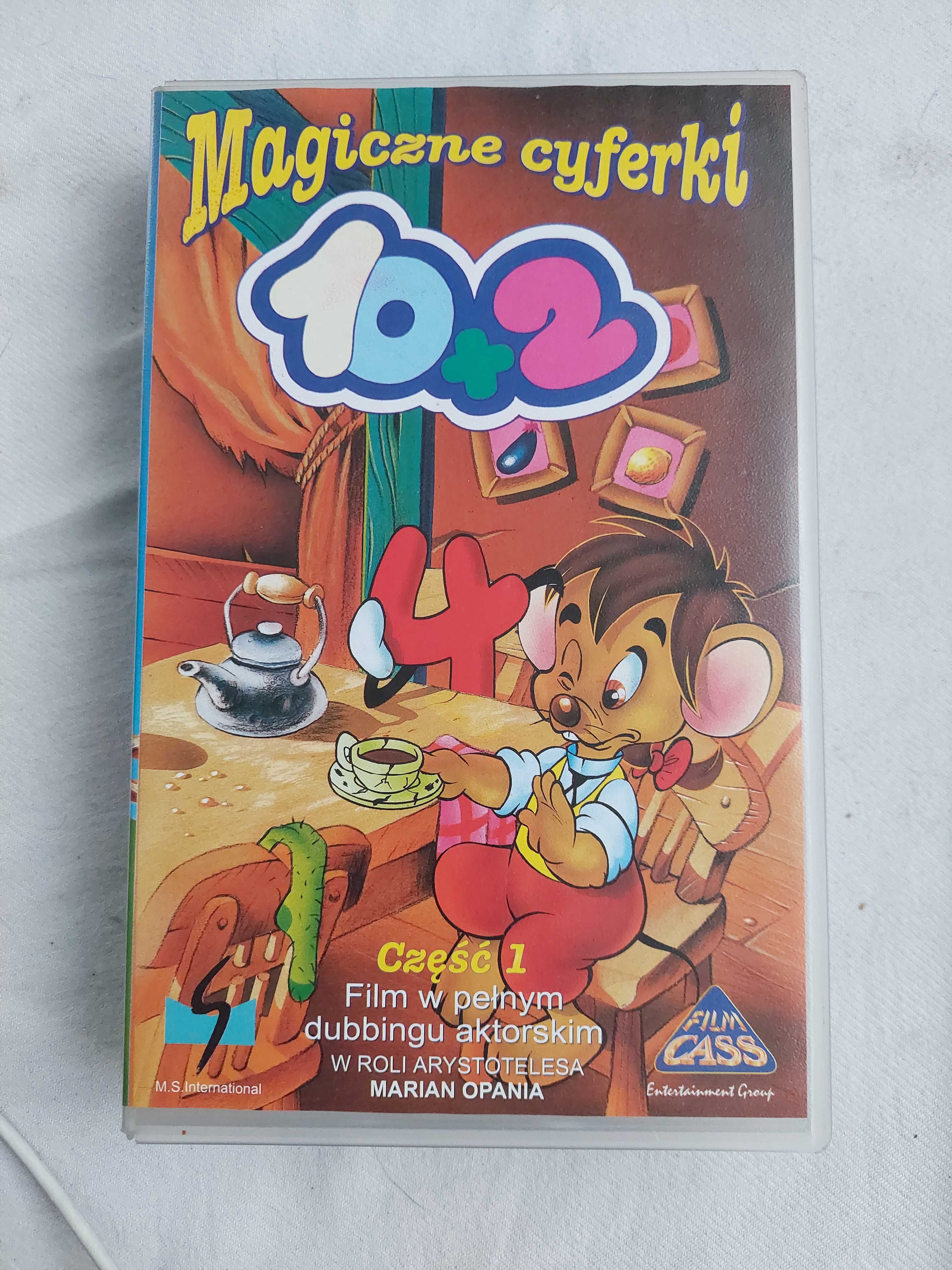 Magiczne cyferki cz. 1 i 2 bajka VHS oryginał lata 90-te zestaw