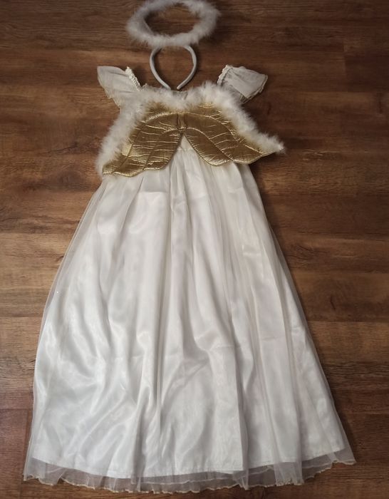 Sukienka strój aniołka skrzydła opaska r. 122, 128, 134 Marks&Spencer