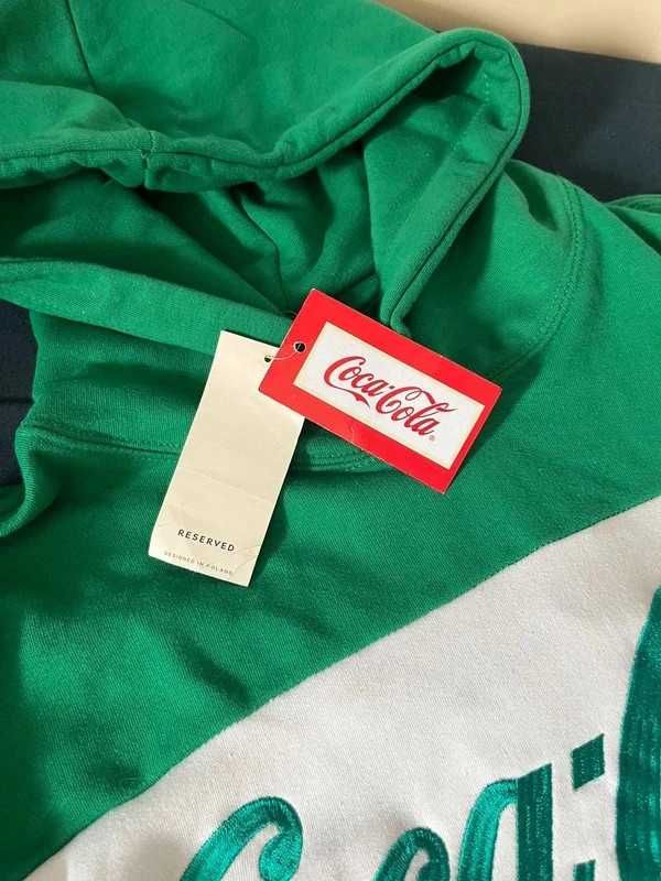 Limitowana bluza zielona coca cola oversize rozmiar L marka reserved