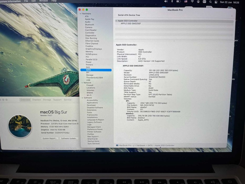 MacBook Pro 256Gb 8Gb Retina 13" mid 2014