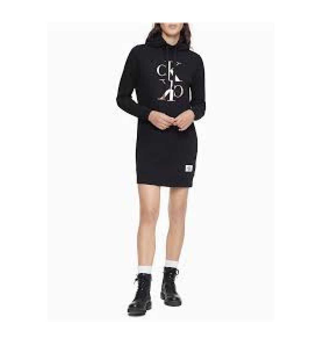 Худи Calvin Klein Mirror Monogram Logo Sweatshirt Dress, размер S