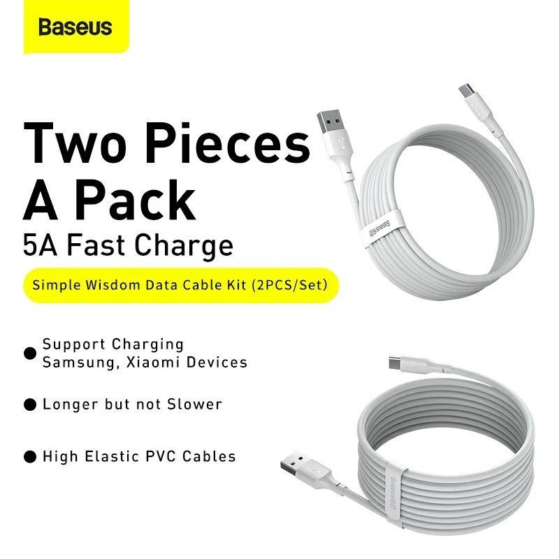 Продам кабель USB - type-c,фирмы Baseus,длинна 1,5м,в упаковке 2 штуки