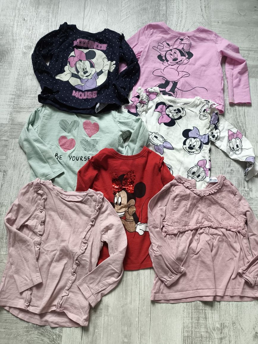 8 bluzek długi rękaw Sinsay 104 myszka minnie