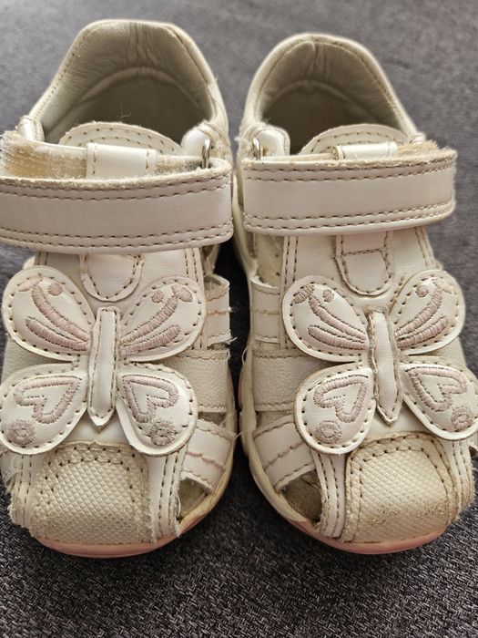 Sandały dziewczęce, białe, Cool Club, podeszwa Bio-Flex, 20 rozmiar