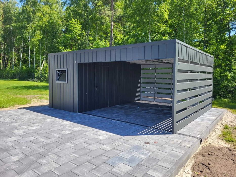 Garaż Blaszany 6x6 6x7 7x7 4x6 Blachodachówka Profil