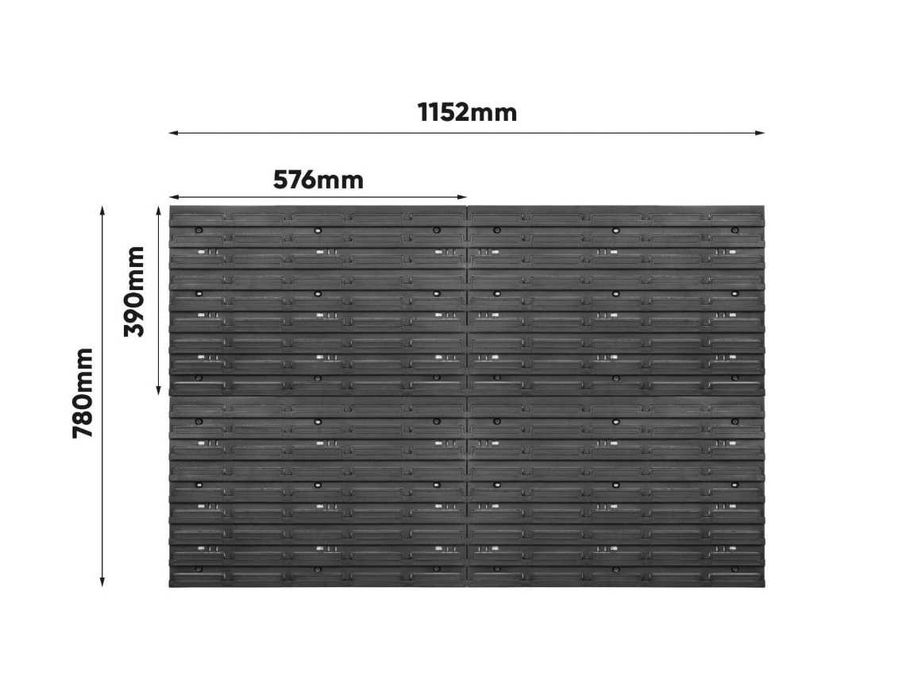 DUŻA Ścianka narzędziowa - 1152 x 780 mm - zestaw 58 uchwytów TRWAŁA