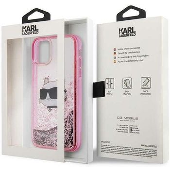 Oryginalne Etui KARL LAGERFELD Glitter Choupette Head do Iphone 11