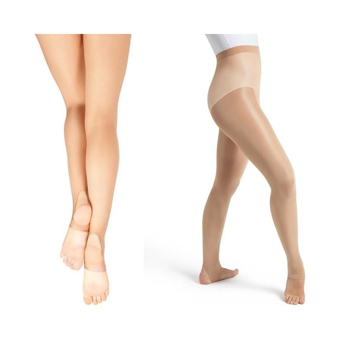 Rajstopy CAPEZIO Ultra Shimmery Stirrup Błyszczące Light Toast XL