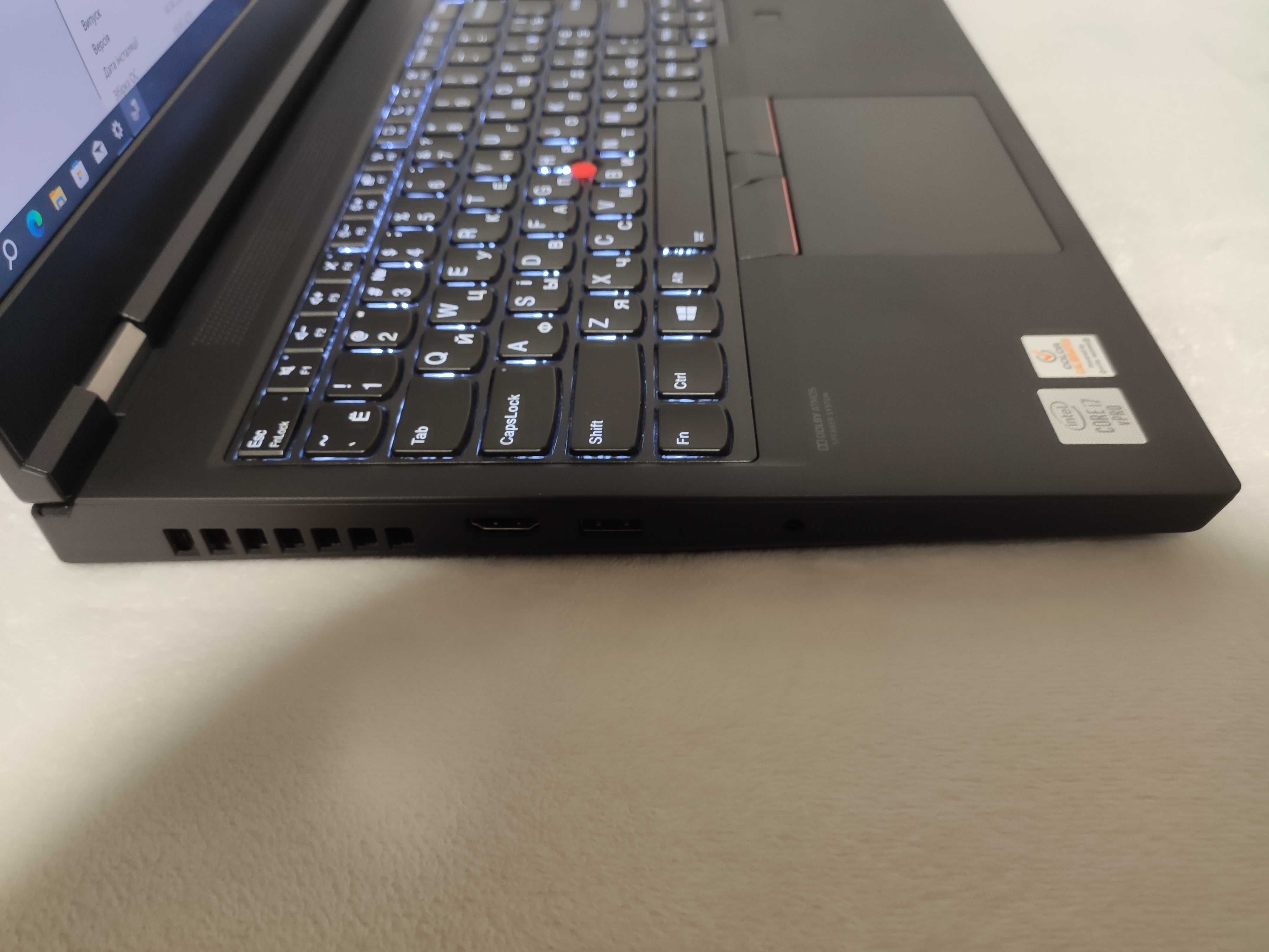 на гарантії Lenovo ThinkPad 4K i7-10850H Quadro T1000 підсвітка укранг