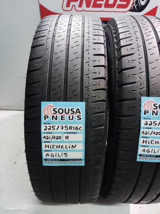 2 pneus semi novos michelin 225-75r16 c - oferta dos portes