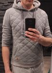 Bluza z kapturem Bershka/ męska /pikowana / szara/ Rozm.M