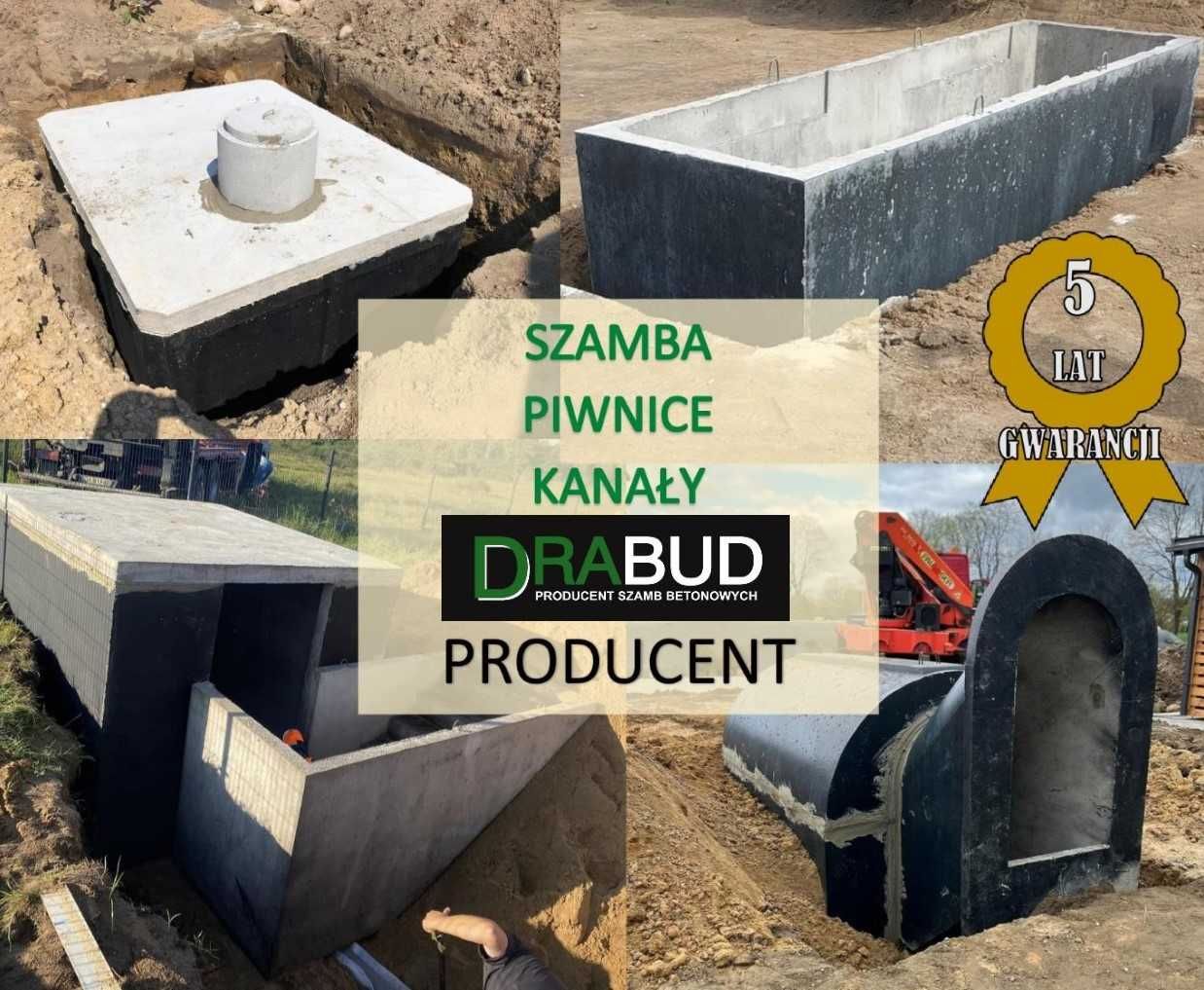 Szamba szczelne 6m3 PRODUCENT Piwnice Kanały