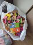 Klocki drewniane wafle konik