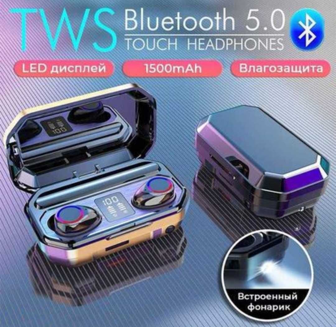 Беспроводные Bluetooth-наушники TWS M12 Black(оригинал)