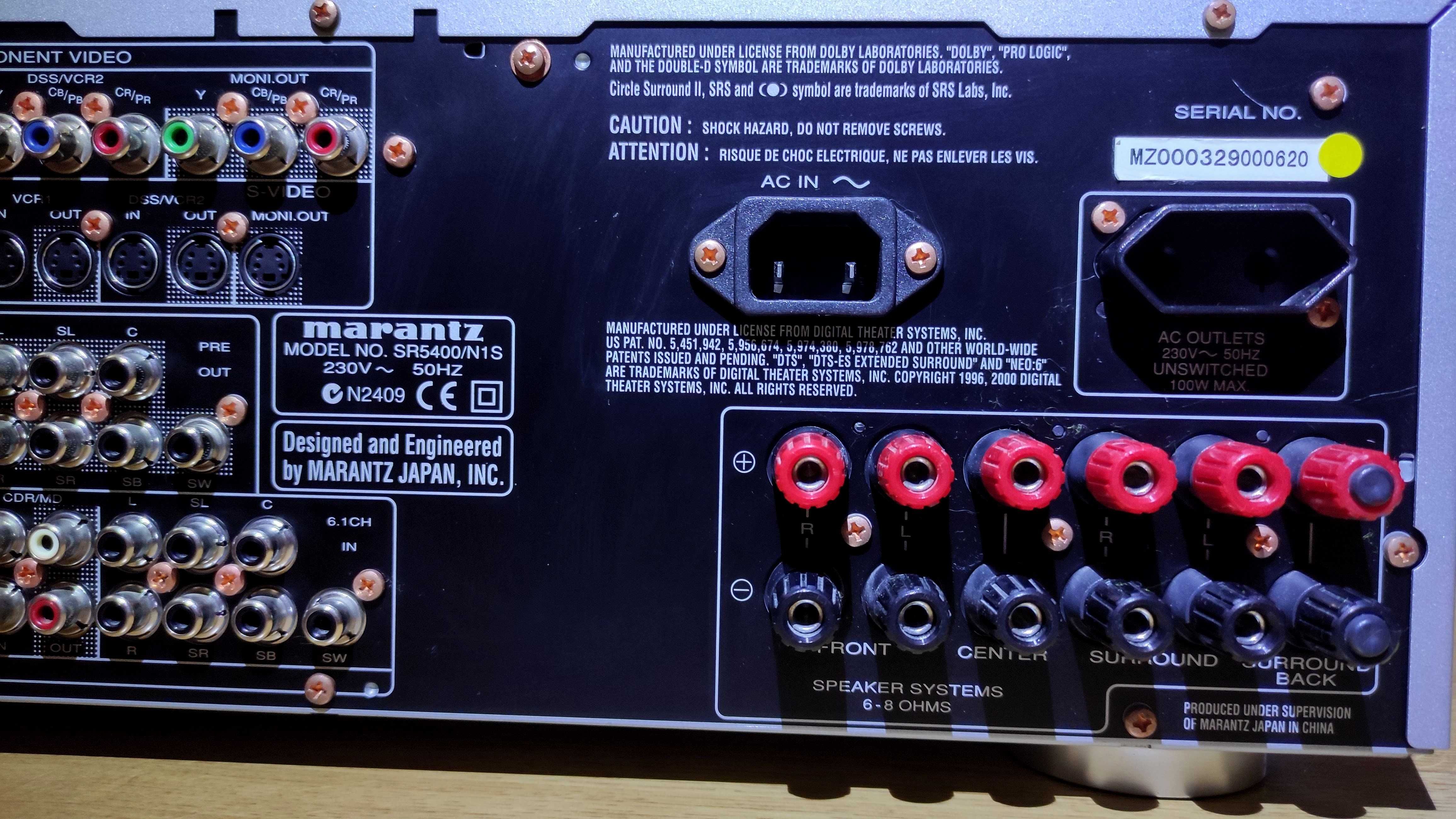 Amplificador Home Cinema - Marantz SR5400 OSE