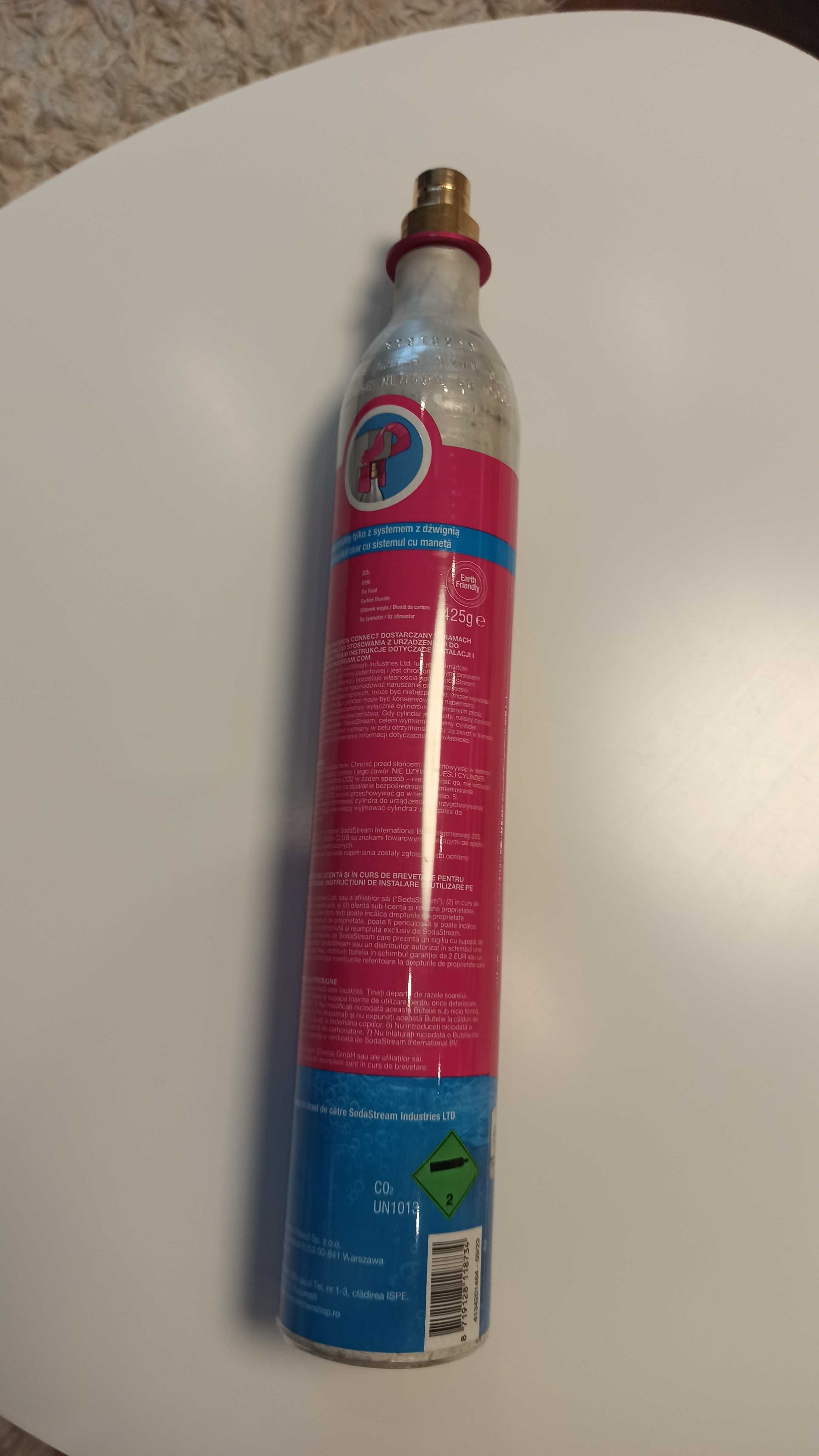 Nabój cylinder Soda stream różowy quick connect