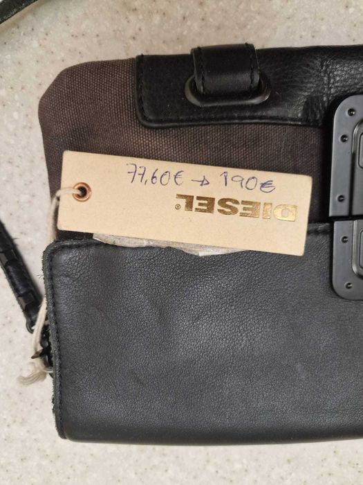 Оригінальний клатч DIESEL • Шкіра + текстиль • Новий з біркою