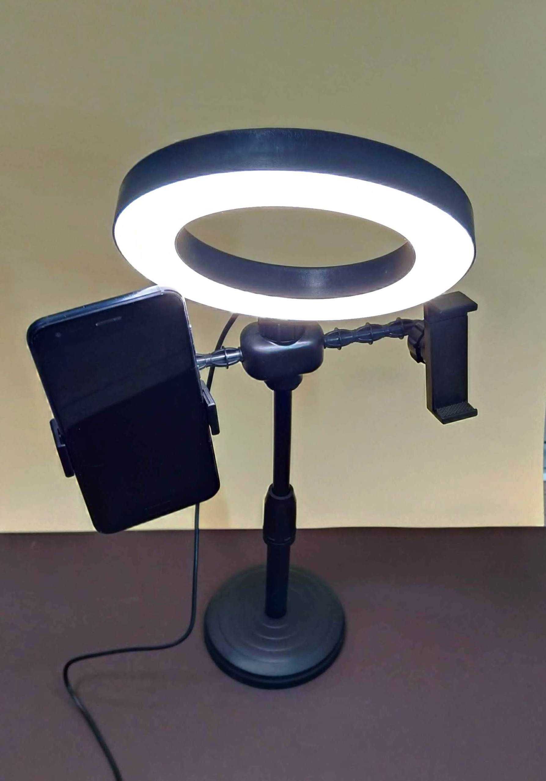 Кольцевая настольная селфи лампа 16 см для xiaomi Samsung айфон iphone