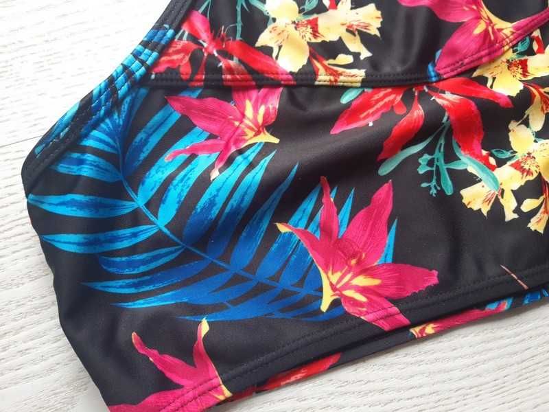 Strój kostium kąpielowy bikini kwiaty tropic tropikalny 34,XS/36,S