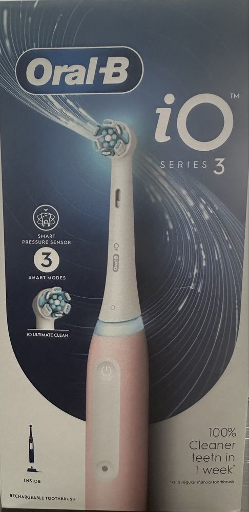 Oral B iO seria 3 magnetyczna szczoteczka do zębów różowa Nowa