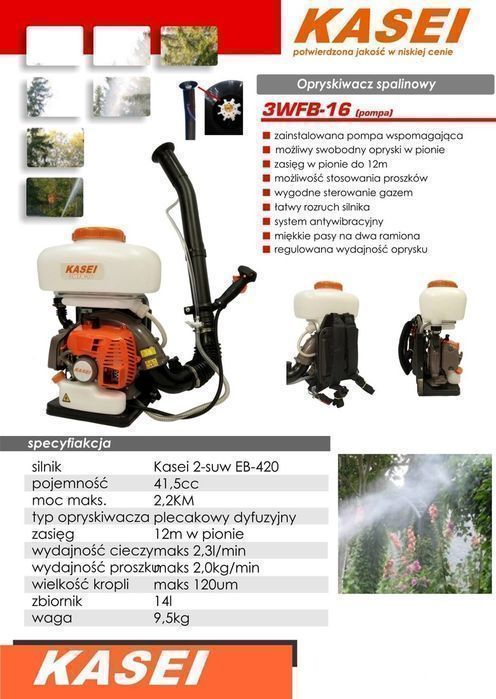 Kasei 3Wfb-16 Opryskiwacz Spalinowy Plecakowy Ogrodowy Sadowniczy POMP