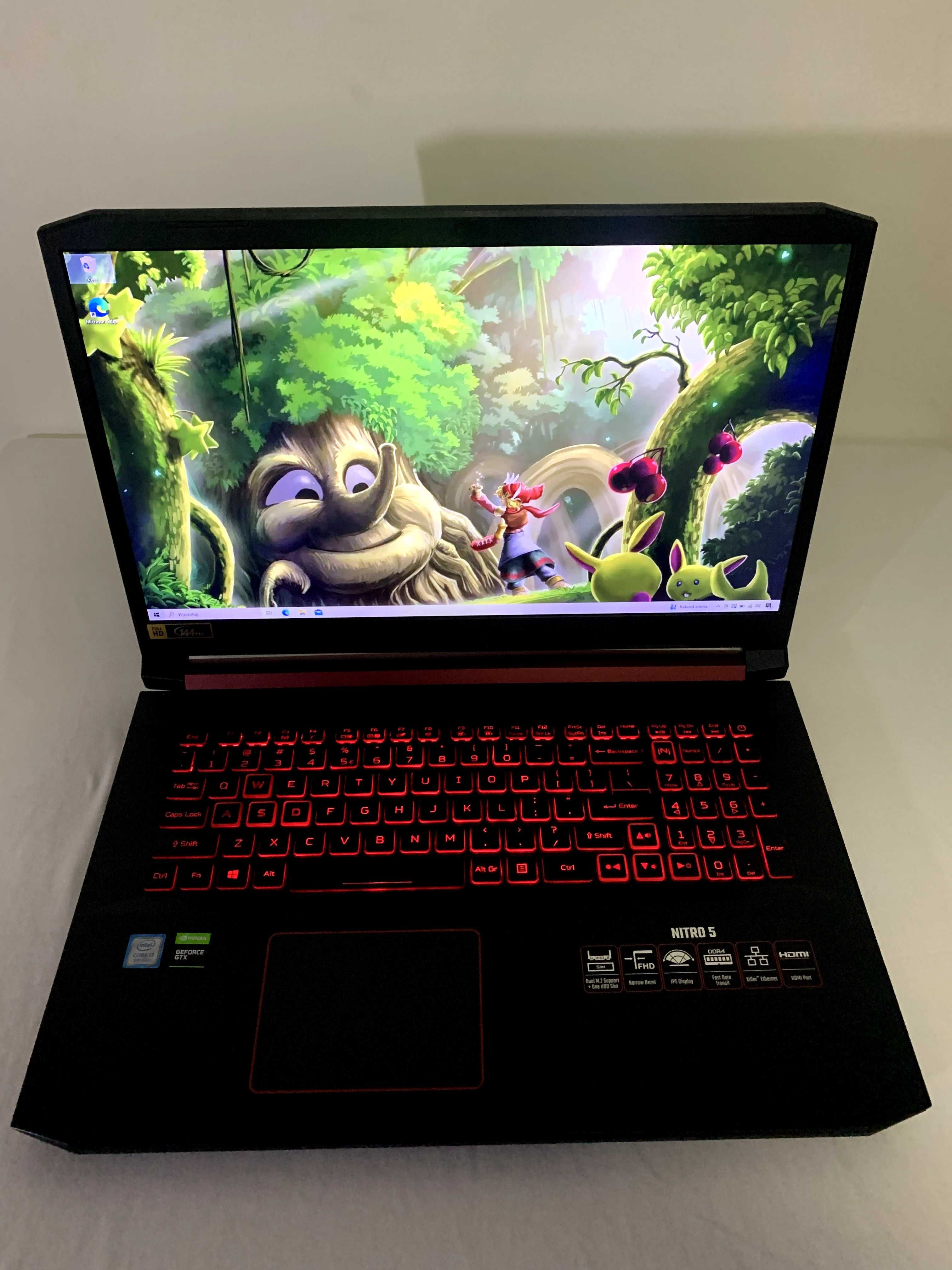 Acer Nitro 2.5TB SSD  i7, 1660TI, 17,3' zadbany.