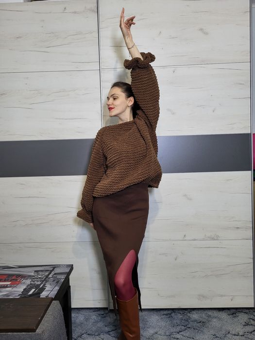 Плюшевий в'язаний светр