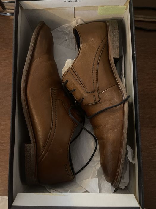 Buty męskie Bugatti brązowe wizytowe