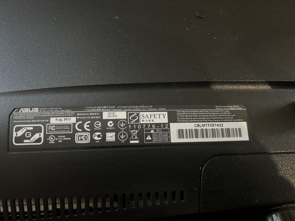 Монитор Asus vs197