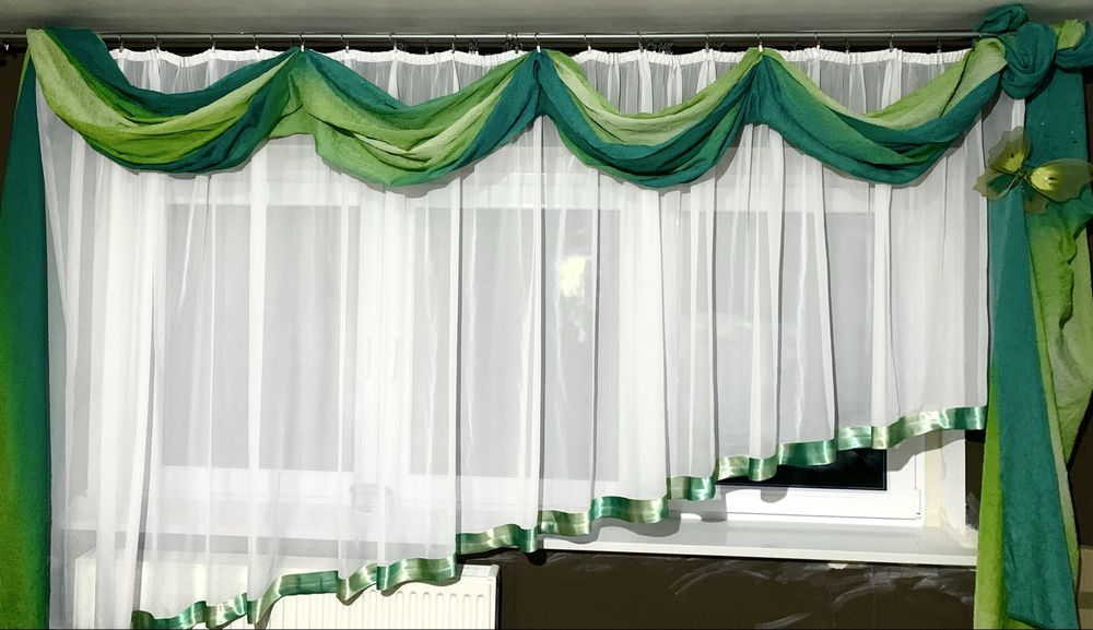 FIRANA szer. 580 cm + ZASLONA 920 cm SZAL  - KOMPLET