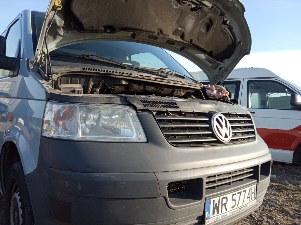 T5 przód komplet lampa zderzak maska błotnik chłodnica pas