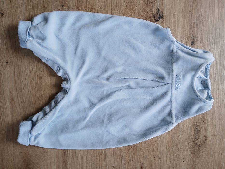 Śpioszki niemowlęce, ciepłe, welurowe, Marks & Spencer, r. 62