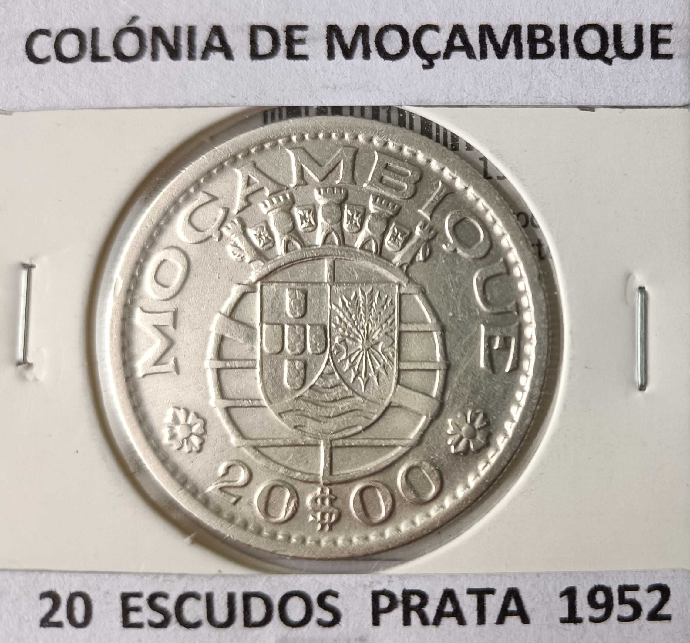 4 Moedas Portuguesas 20 Escudos da ex. Colónia Moçambique ( Prata )