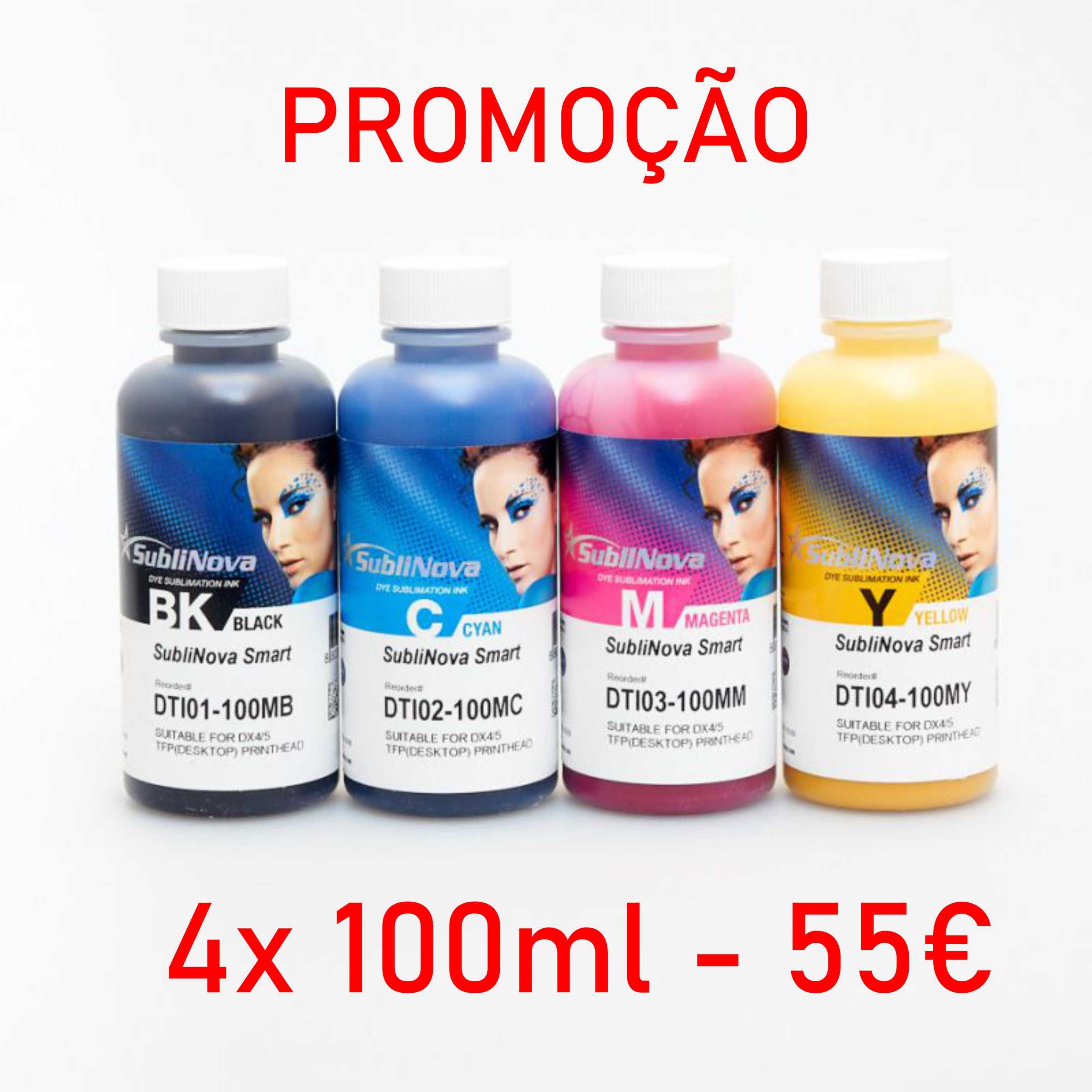 Tinta Sublimação SubliNova Smart (4x100ml CMYK)