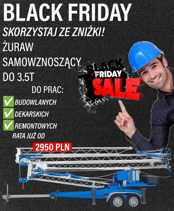 Żuraw MOBLINY samojezdny dekarski DŹWIG Böcker AK 32/1500