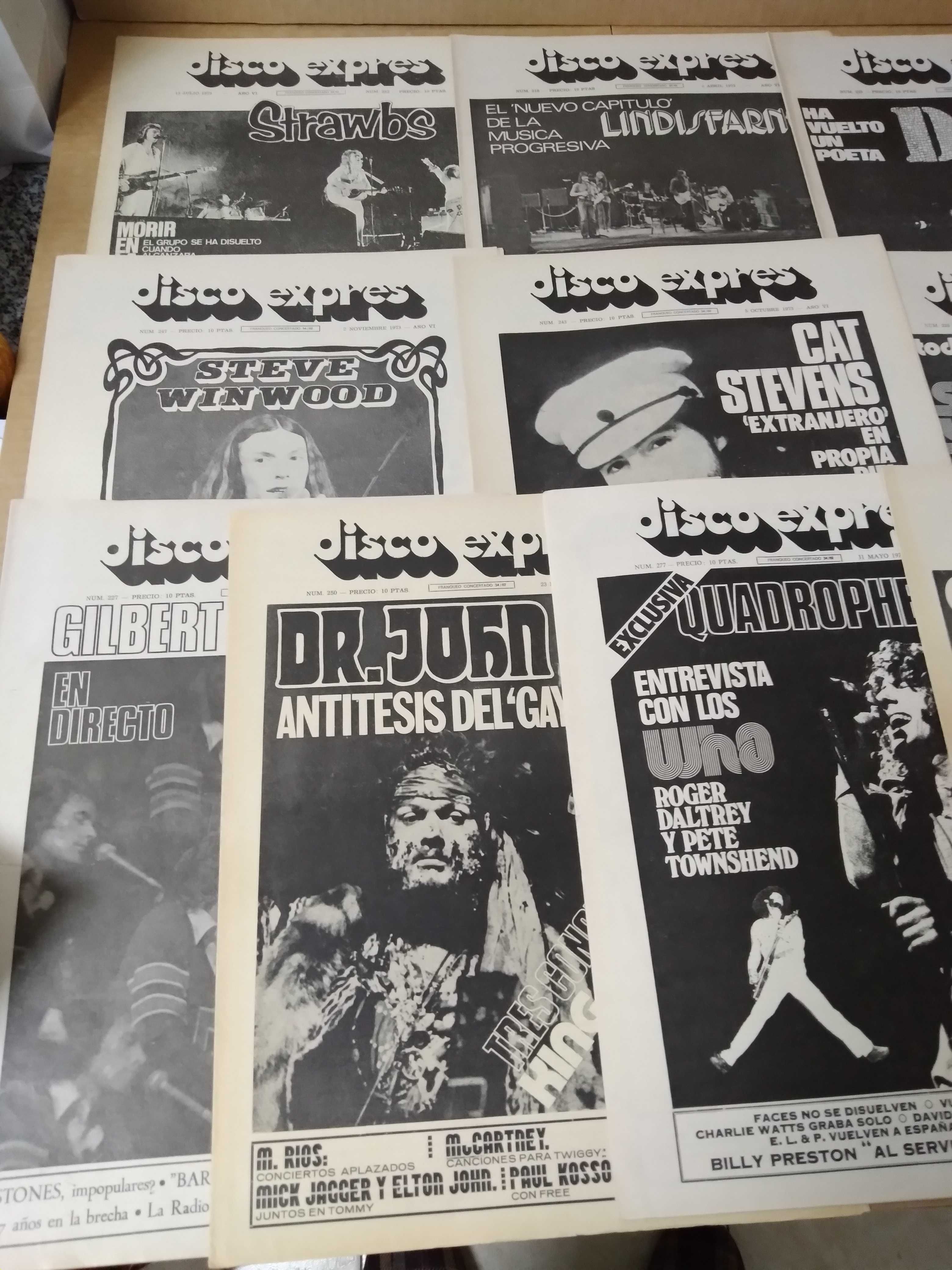 Jornal rock DISCO EXPRES- 10 números, anos 70