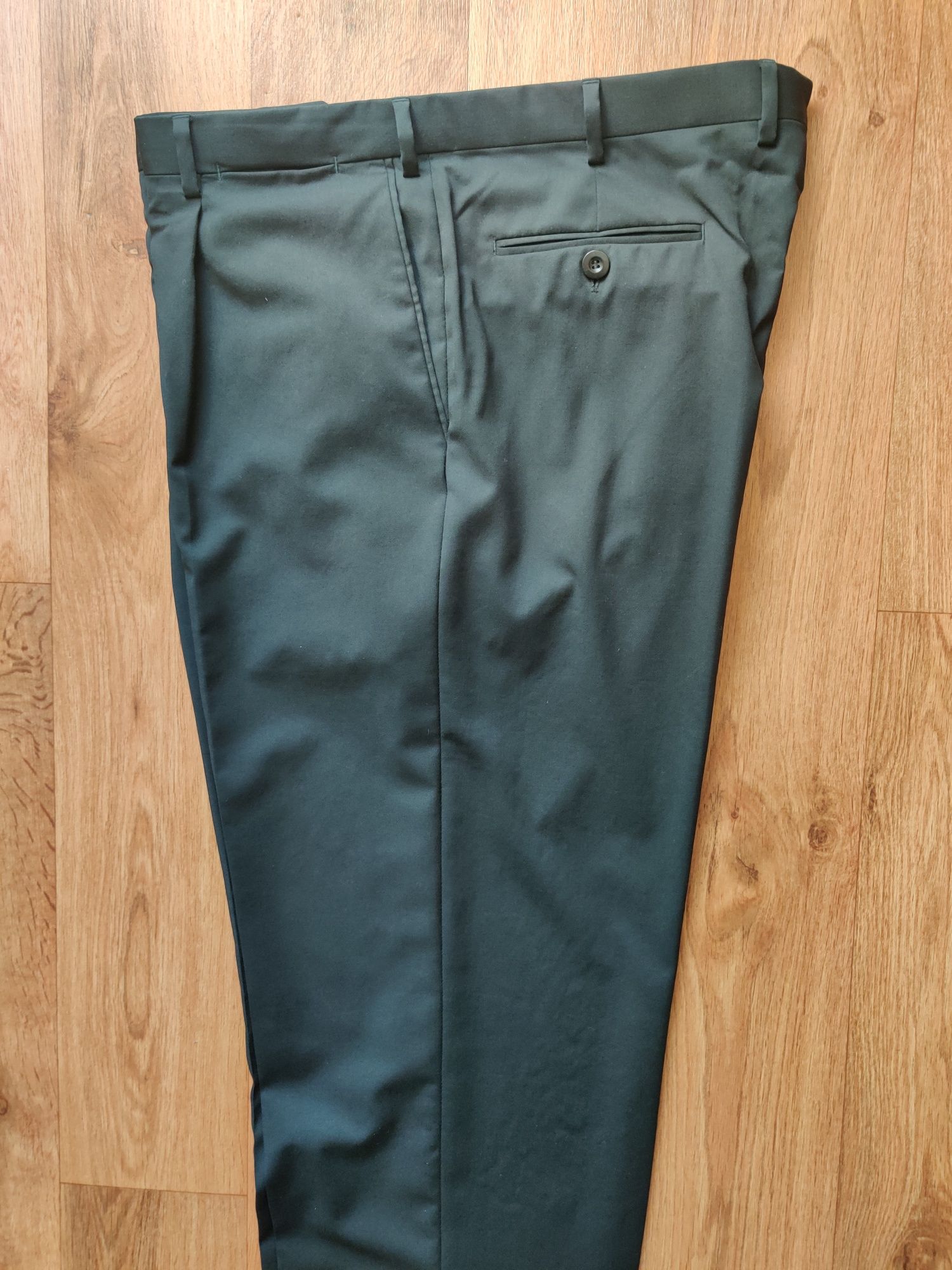 57-(56) Размер, Brioni, брюки из шерсти , мужские черные