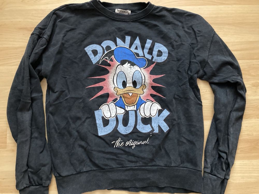 Grafitowa bluza z Kaczorem Donaldem Stradivarius roz.S