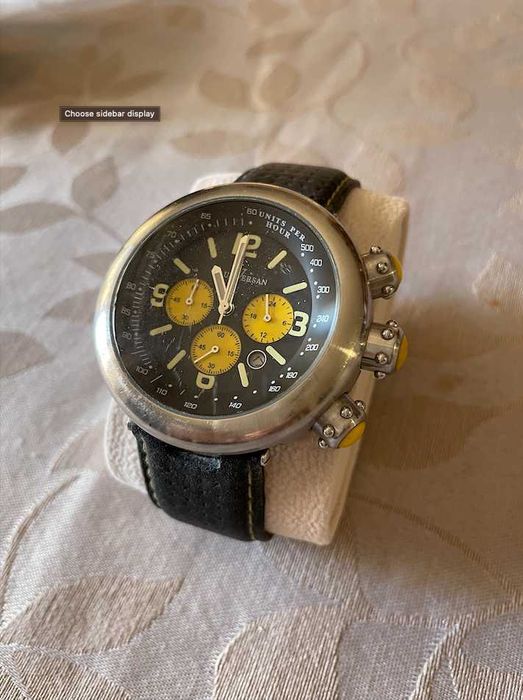 Relógio PAUL VERSAN | Cronógrafo & Bracelete Pele | Elegante