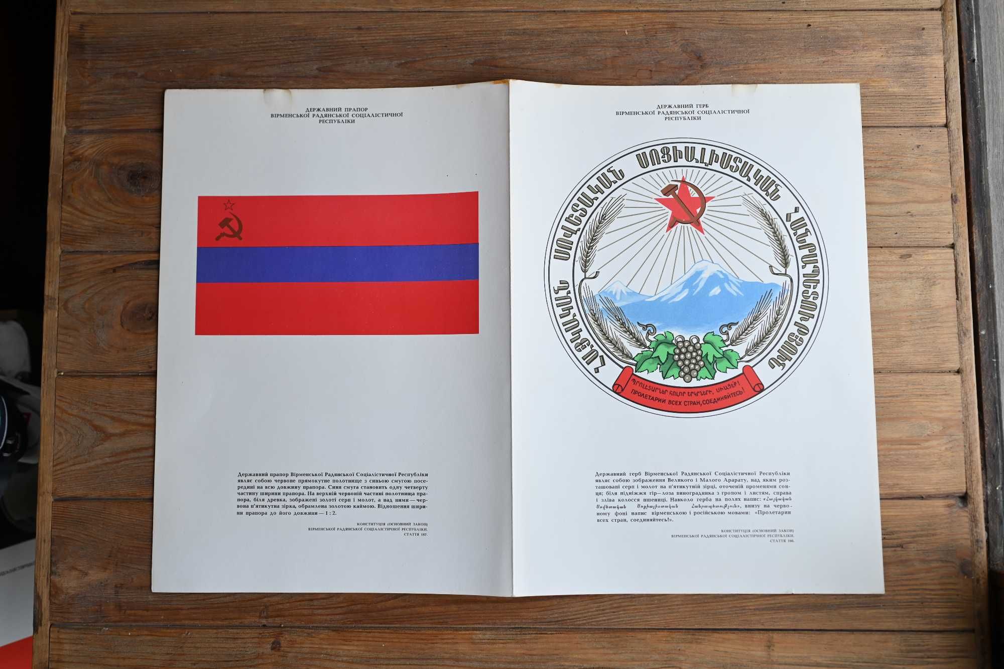 Плакати Державні герби і прапори СРСР постери СССР 1982