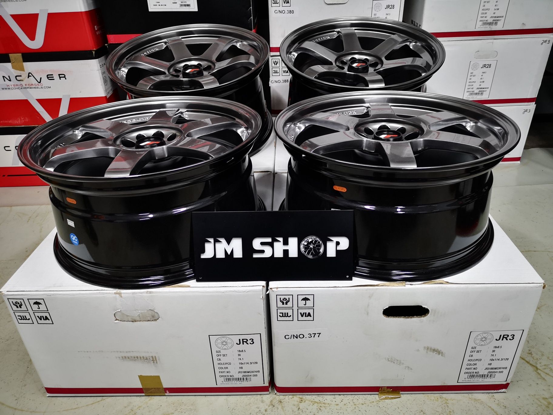 Felgi Japan Racing JR3 18" 8,5J 9,5J 10,5J 5x114,3 Hyper Black