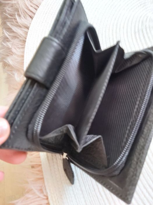 Portfel skórzany czarny