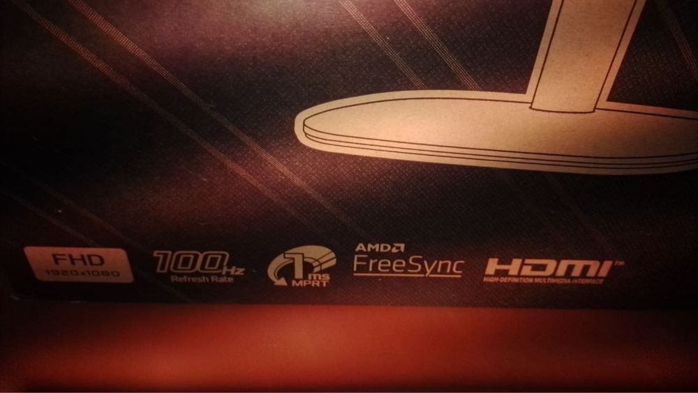 Игровой безрамочный монитор ASRock CL25FF, полный комплект