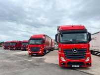 Mercedes-Benz ACTROS  MP5 euro6 6x2 jumbo zestaw  120m 38palet  2545 BIGSPACE rok06/2021 zabudowy BDF 7,70+7,70m bez retardera
