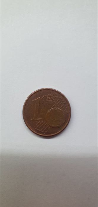 Moeda de 1 cêntimo rara 2002 letra G