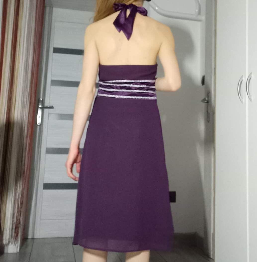 Fioletowa sukienka MS moden